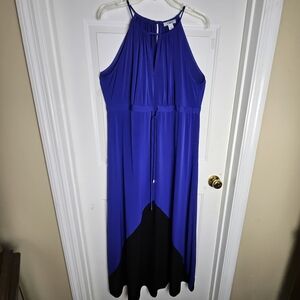 CATO Women Lovely Cobalt Blue and Black Sundress Size Large